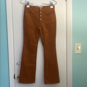 Kids Corduroy Flare Pants in Rust